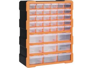 9506696599862 - Prolenta Premium - Multi-Schubladen-Organizer mit 39 Schubladen - Orange