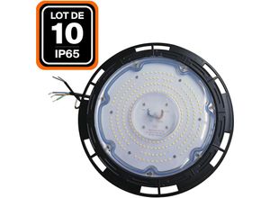 9506736819165 - Europalamp - 10 Stück high bay ufo 150W IP65 Kaltweiß 6000K Industrie-Pendelleuchten