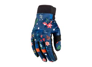 9506828144847 - Motorradhandschuhe Rusty Stitches Bonnie v2 Damen Dunkelblau-Flowers