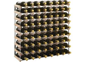 9506987834870 - Prolenta Premium - Weinregal für 72 Flaschen Massivholz Kiefer - Beige