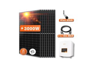 9507198668827 - 3000W Solaranlage Photovoltaik - bifaziale Solarmodule