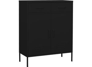 9507424779921 - Prolenta Premium - Lagerschrank Schwarz 80x35x1015 cm Stahl - Schwarz