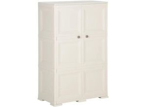 9507437774272 - Prolenta Premium - Kunststoffschrank 79x43x125 cm Holzdesign - Creme