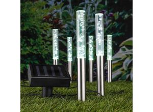 9507448383760 - Prolenta Premium Solar-LED-Leuchten mit Blasen-Design 6 Stk - Mehrfarbig