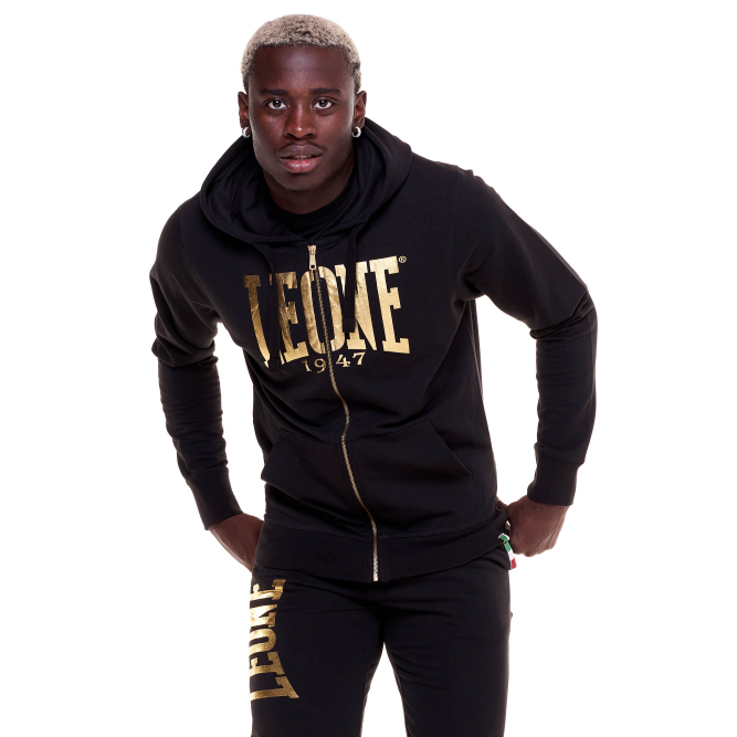 9508383888891 - Zip-Hoodie aus Baumwolle Leone