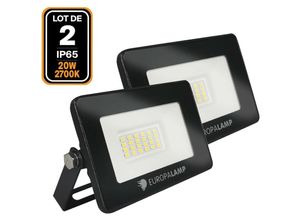 9508644234719 - Europalamp - 2 Fluter led 20W Ipad Warmweiß 3000K Hohe Helligkeit