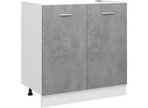 9509129497797 - Prolenta Premium - Spülenunterschrank Betongrau 80x46x815 cm - Grau