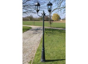 9509159179717 - Gartenlaterne 2-flammig 230 cm - Grün - Prolenta Premium