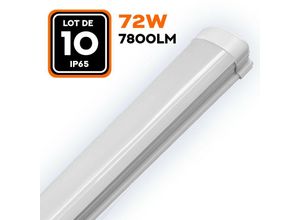 9509222398847 - Europalamp - 10ER-PACK led-leisten 72W 7800LM 120CM wasserdicht IP65 neutralweiss