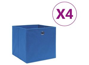 9509395556242 - Aufbewahrungsboxen 4 Stk Vliesstoff 28x28x28 cm - Blau - Prolenta Premium