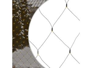 9509444566482 - Prolenta Premium - LED-Lichternetz Warmweiß 3x3 m 306 LEDs Indoor - Weiß