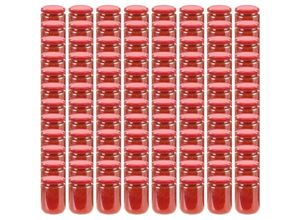 9509749157798 - Prolenta Premium - Marmeladengläser mit Rotem Deckel 96 Stk 230 ml - Rot