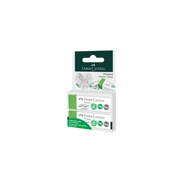 9555684693228 - FABER-CASTELL Radiergummis 4 Radierer Erasure & Dust-free Grün 9555684693228 - FABER-CASTELL Radiergummis 4 Radierer Erasure & Dust-free Grün