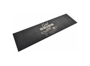 9555686649384 - Maisonchic - KüchenTeppichKüchenmatteKüchenvorleger Waschbar Küche Schwarz 45x150 cm Samt VESS738620