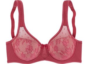 9580132384823 - LASCANA Nuance Minimizer-BH Formbügel Spitzen-Details für Damen rot 80C