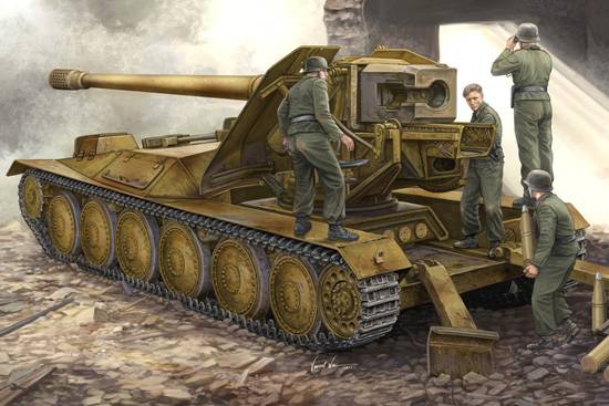 9580208055237 - Trumpeter 755523 - 1 35 128 cm PAK 44 Waffenträger Krupp 1