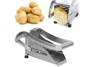 9587759705055 - Household Professional Pommes-Frites-Schneider aus Edelstahl manueller Pommes-Frites-Schneider Pommes-Frites-Schneider metallische Farbe - Haloyo