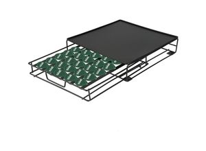 9587759739838 - 40 Kapsel Metall KaffeekapselhalterOrganizer zur Aufbewahrung von Kaffee Kapseln295 x 312 x 72cmSchwarz - Haloyo