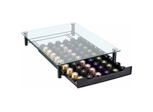 9587759740025 - Haloyo® Schubladenbox zur Aufbewahrung von Kaffeekapseln Fassungsvermögen 60 Kapseln Belastbarkeit 45 kg41 x 29 x 7CMtransparent