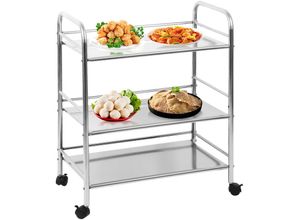 9587759757955 - Haloyo - 3 Schicht Rollwagen mit Rollen ®für Restaurant Hotel Schule Haushaltswagen61 x 36 x 75cm