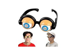 9770299145294 - Lntyq Verrückte kreative Brille kreative lustige Brille lustige Partybrille lustige Augenbrille für Kinder Kostümparty Halloween (gelb)