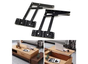 9770299147694 - Lntyq Paar Couchtisch-Federscharniere 50 kg 100 Pfund klappbarer Couchtisch-Schreibtischlift-Montagerahmen rostfrei langlebig und robust für