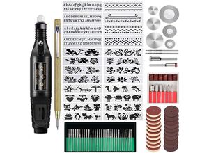 9770299151899 - Lntyq 107-teiliges Gravurwerkzeug-Set multifunktionaler kabelgebundener Gravierstift DIY-Drehwerkzeug für Schmuck Glas Holz Metall