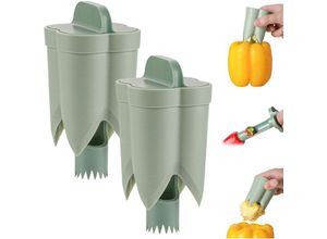 9770299153732 - Lntyq Stück Pfefferentkerner 2-in-1-Jalapeno-Entkerner-Werkzeug schnelles Pfefferentkerner-Samenentferner-Werkzeug und effektives einfach zu