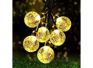 9771353105223 - Lichterkette Außen Solar 50 led Lichterkette Solar Außen7Meter 8 Modi IP44 Wasserdicht Außerlichterkette für Garten Bäume Terrasse Weihnachten