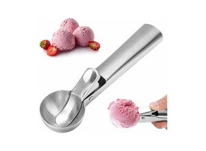 9771353115024 - Ice Cream Scoop Fruit Scoop Edelstahllöffel Scooper mit Auslöser für Eiscreme-Frucht-Melonen-Kugel-Joghurt - Minkurow