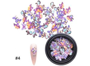 9771353135268 - MINKUROW 3D-Schmetterlings-Nagelkunst-Glitter bunter Schmetterlings-Nagel-Glitter Acryl-Glitter Nagel-Glitzer-Spitzen für Nagelkunst Dekoration