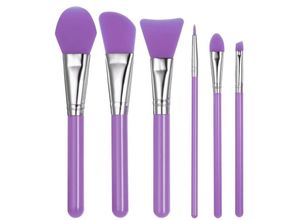 9771353138436 - MINKUROW Silikon-Make-up-Pinsel-Set Make-up-Pinsel-Set für Foundation kosmetische Lidschatten Augenbrauen-Pinsel-Set mit Kunststoffgriff