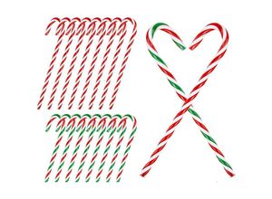 9771353145380 - 16 Stück Candy Cane Weihnachtsbaum Twisted Christmas Candy Cane Ornaments Grün Rot Und Weiß Für Weihnachtsfeier Mit Schnüren - Minkurow