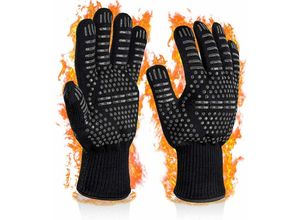 9771353158632 - Minkurow - Hitzebeständiger Handschuh Küchenhandschuh Grillhandschuhe Ofenhandschuh Bis 800°C Universelle Kochhandschuhe Hitzebeständige rutschfeste