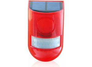 9771353159042 - Solar Sound Alarm Stroboskoplicht Blinkende led Klar IP65 Wasserdicht 110db Lautes Alarm-Sicherheitssystem für Zuhause Villa Bauernhaus Wohnung