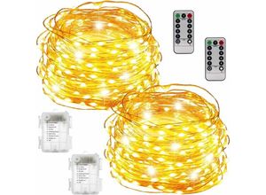 9771353161557 - Minkurow - Schlafzimmer Lichterkette [2er Pack] 10m 100led Mini led Lichterkette Batteriebetrieben Innen- und Außendekoration Licht Lichterkette für