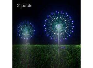 9771353167986 - Solarleuchten Gartendeko 105 LEDs Buntes Solarfeuerwerk Licht Wetterfestes diy Kupferdraht Solar Gartenstecker Licht dekorativ für Outdoor Garten