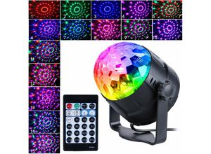 9771353169539 - Discokugel Discolicht mit 15 Lichtformen led Partylicht Discokugel Licht rgb Disco Lichteffekte led Party Beleuchtung für Halloween Dekoration