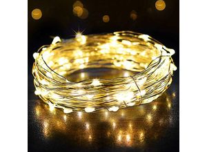 9771353170559 - 10m Led Lichterkette 100 usb Lichterkette Für Zimmer Innen Weihnachten Outdoor Party Hochzeit diy etc weiß heiß - Minkurow