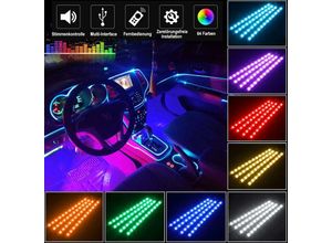 9771353170726 - Auto-LED-Innenbeleuchtung 72 LED-Multicolor-Musik mit Sound-Active-Funktion und kabelloser Fernbedienung dc 12V