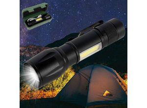 9771353174601 - Leistungsstarke wiederaufladbare USB-LED-Taschenlampe 300 Lumen Ultrastarke Taktische Militärische Zoombare 3 Modi Beleuchtung für Camping Wandern