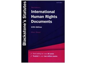 9780192858535 - Blackstones International Human Rights Documents - Alison Bisset Kartoniert (TB)