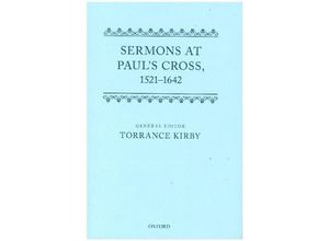 9780198723615 - Sermons at Pauls Cross 1521-1642 Gebunden