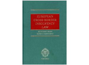 9780198729099 - European Cross-Border Insolvency Law - Reinhard Bork Renato Mangano Gebunden