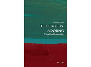 9780198833864 - Theodor W Adorno A Very Short Introduction - Andrew Bowie Kartoniert (TB)