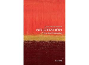 9780198851400 - Negotiation A Very Short Introduction - Carrie Menkel-Meadow Taschenbuch