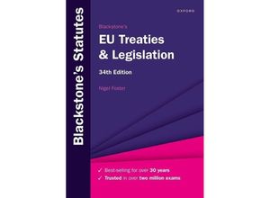 9780198890423 - Blackstones EU Treaties & Legislation - Nigel Foster Taschenbuch