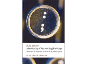 9780199585892 - A Dictionary of Modern English Usage - Henry Watson Fowler Kartoniert (TB)