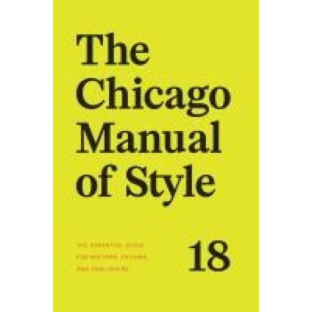 9780226817972 - The University of Chicago Press Editorial Staff The Chicago Manual of Style 18th Edition