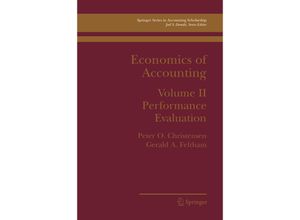 9780387745770 - Economics of Accounting - Peter Ove Christensen Gerald Feltham Kartoniert (TB)